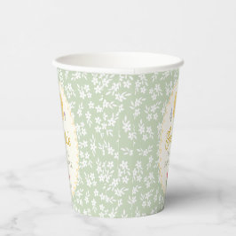 Vasos de papel lindos para baby shower de pollito