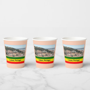 Vasos De Papel Línea aérea de Lisboa y Portugal