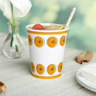 Vasos De Papel Línea de Naranja Cítrica