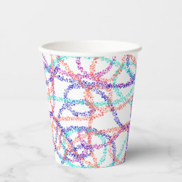 Vasos De Papel líneas de colores