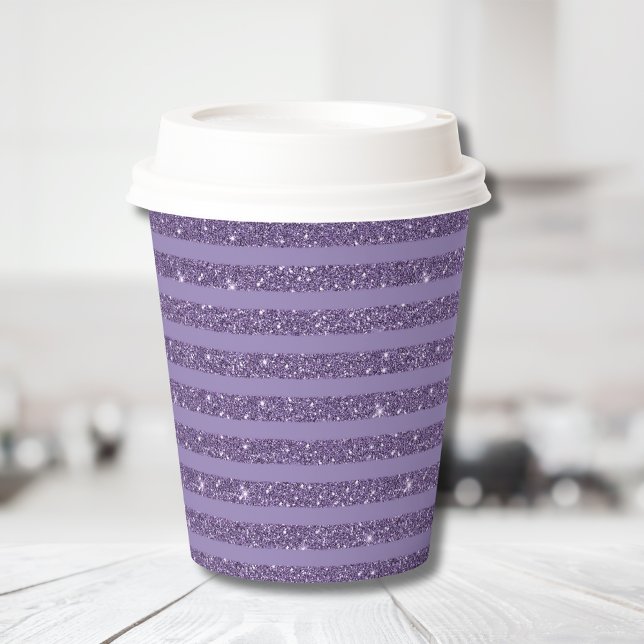 Vasos De Papel Líneas horizontales de estilo brillo ciruela ahuma (Subido por el creador)