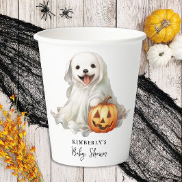 Vasos De Papel Little Boo Cute Halloween Simple Baby Shower