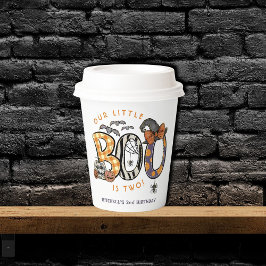 Vasos De Papel Little Boo es dos cumpleaños de Halloween