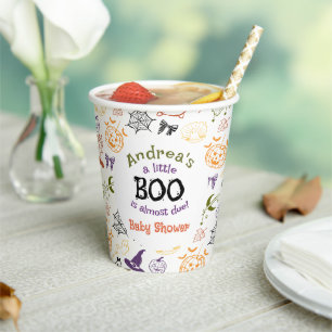 Vasos De Papel Little Boo está casi lista Fiesta de Bebé Espeluzn