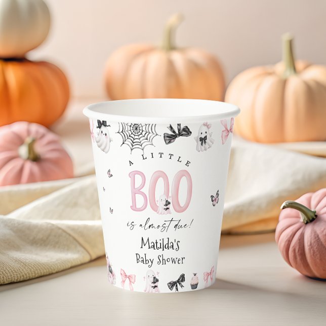 Vasos De Papel Little Boo Halloween Chica Baby Shower (Subido por el creador)