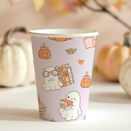 Vasos De Papel Little Boo Lilac Whimsical Books Baby Shower