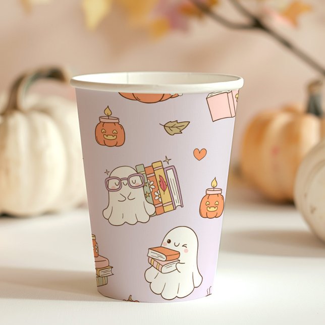 Vasos De Papel Little Boo Lilac Whimsical Books Baby Shower (Subido por el creador)