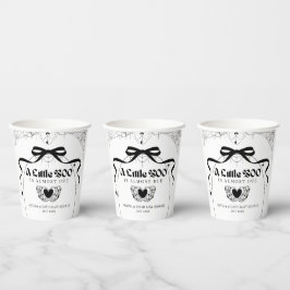 Vasos De Papel Little Boo Minimal Gothic Halloween Baby Shower