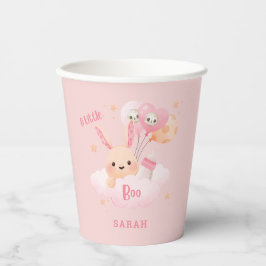 Vasos De Papel Little Boo Pink Halloween Baby Shower