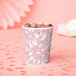 Vasos De Papel Little Boo Pink Pattern Baby Shower