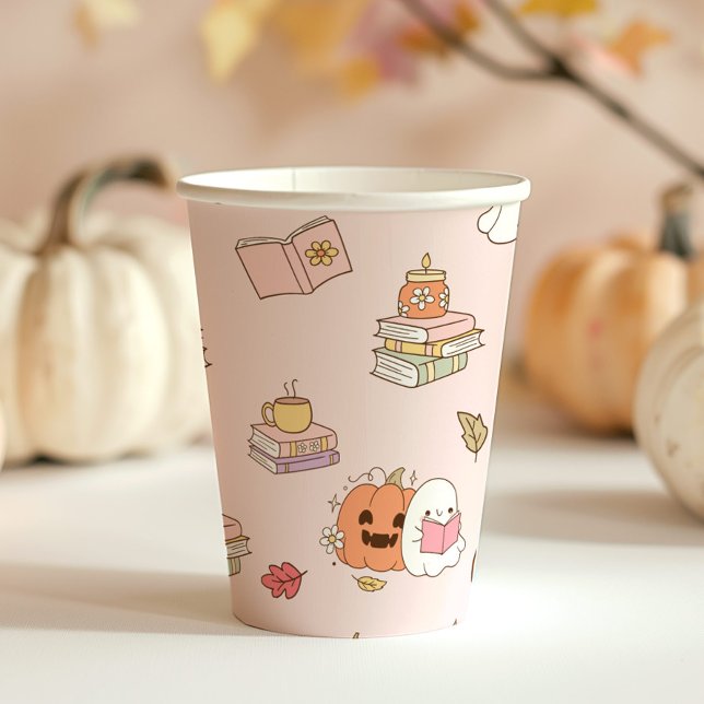 Vasos De Papel Little Boo Pink Whimsical Books Baby Shower (Subido por el creador)