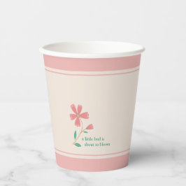 Vasos De Papel Little Bud Floral Hand Lettering