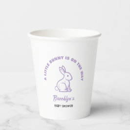 Vasos De Papel Little Bunny Easter Baby Shower White Purple Guay