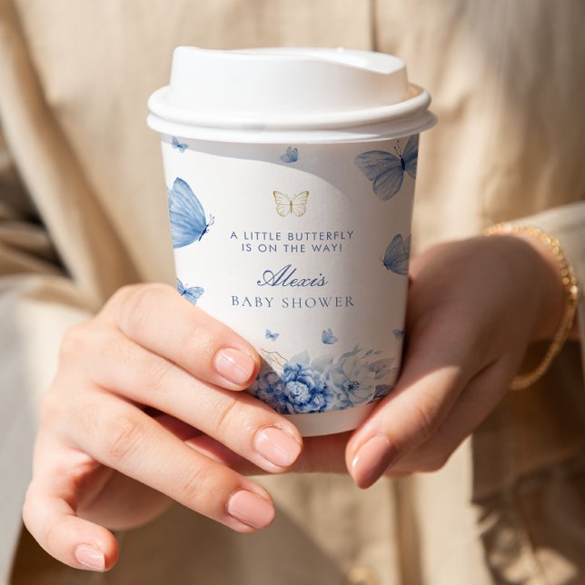 Vasos De Papel Little Butfly Boy Baby Shower (Subido por el creador)