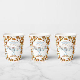 Vasos De Papel Little Cowboy Clothesline WildWest Boy Baby Shower