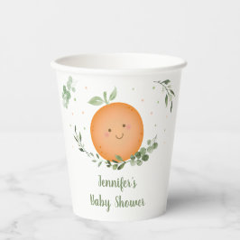 Vasos De Papel Little Cutie Greenery Baby Shower