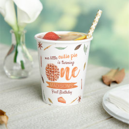 Vasos De Papel Little Cutie Pie Fall 1er cumpleaños