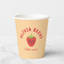 Vasos De Papel Little Cutie Strawberry Baby Shower
