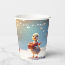Little Duck Holiday Paper Cups