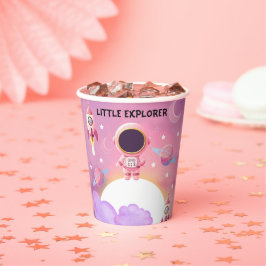 Vasos De Papel Little Explorer Modern Purple Baby Shower