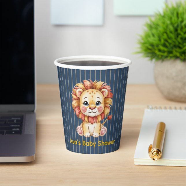 Vasos De Papel Little Lion Boy Baby Shower (in situ)