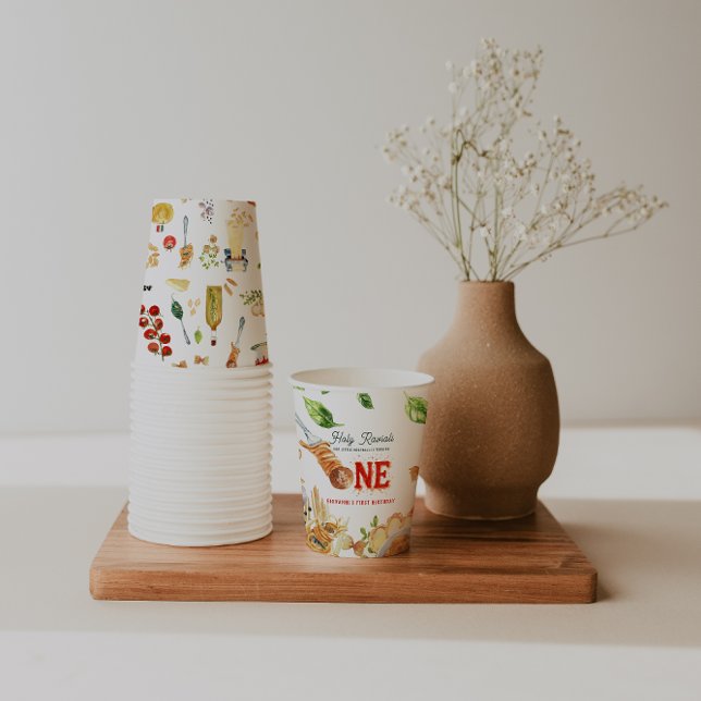 Vasos De Papel Little Meatball | Holy Ravioli First Birthday (Subido por el creador)