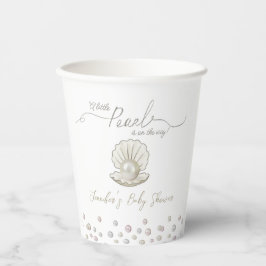 Vasos De Papel Little Pearl Seashell Under Sea Baby Shower
