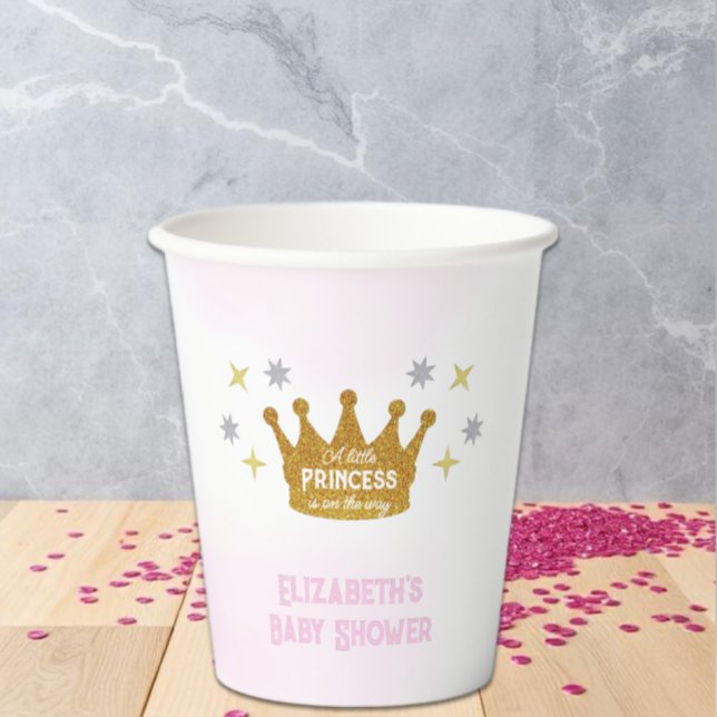 Vasos De Papel Little Princess Girl Baby Shower (Subido por el creador)