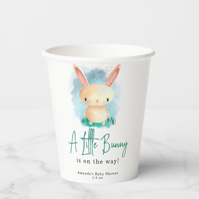 Vasos De Papel Little Rabbit - baby shower  (Anverso)