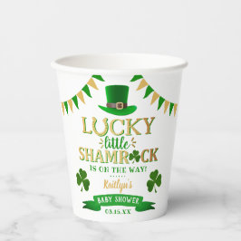 Vasos De Papel Little Shamrock St. Patrick's Day Baby Shower