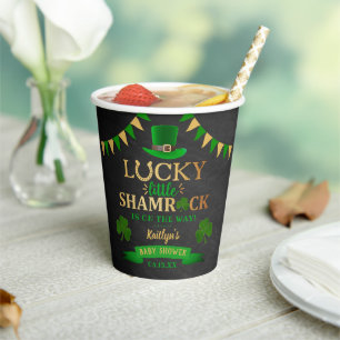 Vasos De Papel Little Shamrock St. Patrick's Day Baby Shower