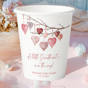 Vasos De Papel Little Slove Valentines Baby Shower
