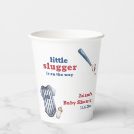 Vasos De Papel Little Slugger Baseball Shirt Bottle Baby Shower 