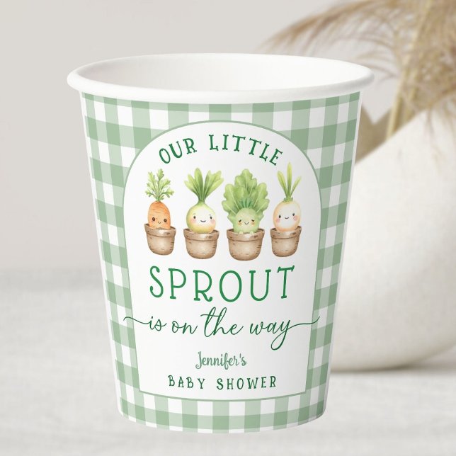 Vasos De Papel Little Sprout Baby Shower  (Subido por el creador)