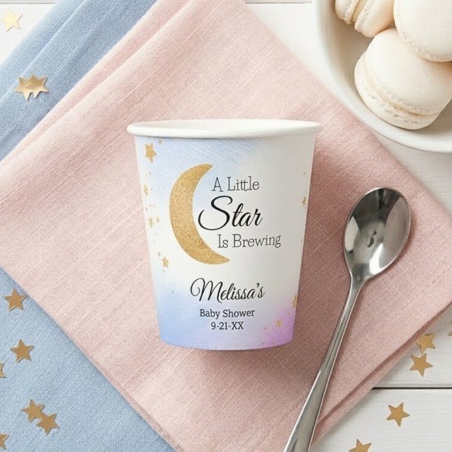 Vasos De Papel Little Star Brewing Baby Shower (Little Star Brewing Baby Shower Paper Cups)