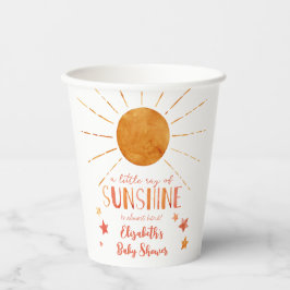 Vasos De Papel Little Sunshine Chica Whimsical Baby Shower