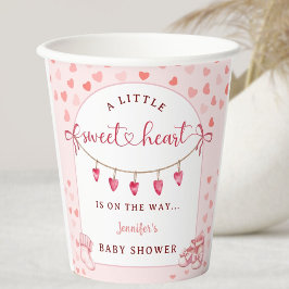 Vasos De Papel Little Sweetheart Valentine's Day Baby Shower 