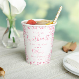 Vasos De Papel Little Sweetheart Valentine's Day Baby Shower