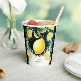 Vasos De Papel Little Whimsical Lemon Birday