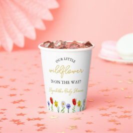 Vasos De Papel Little Wildflower Baby Shower