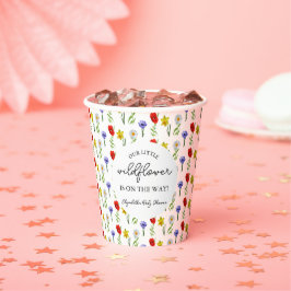 Vasos De Papel Little Wildflower Baby Shower