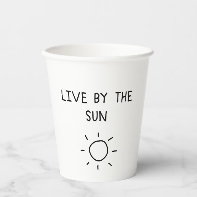 Vasos De Papel Live By the Sun (Anverso)