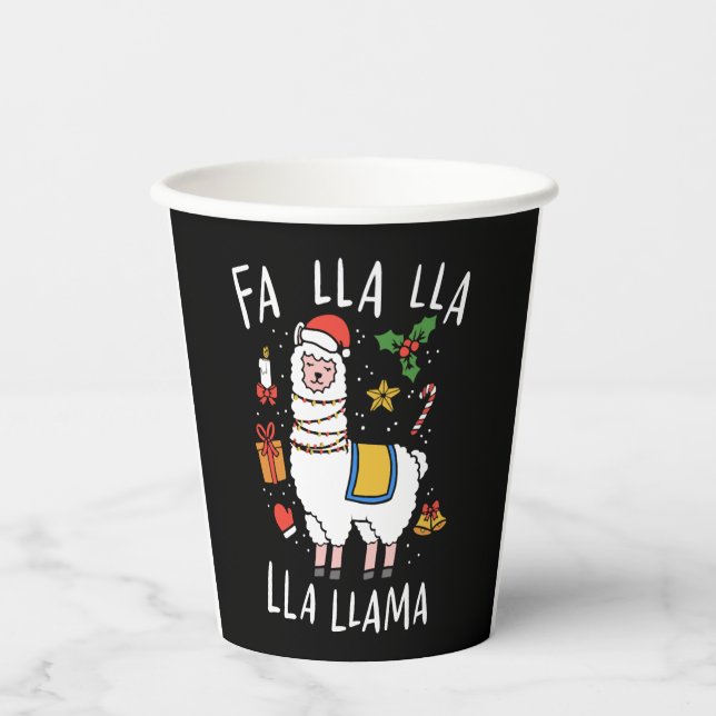 Vasos De Papel Llama navidades (Anverso)