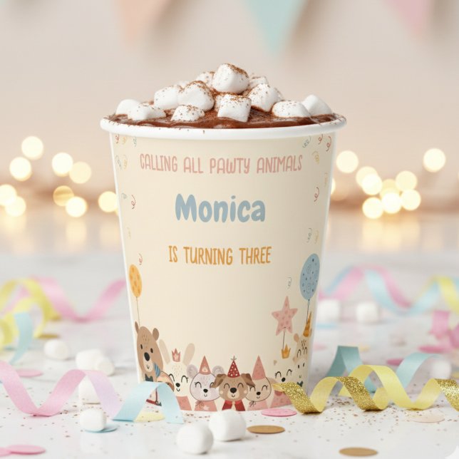 Vasos De Papel Llamando a la fiesta de cumpleaños de todos los an (Subido por el creador)