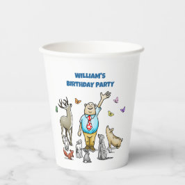 Vasos De Papel Llamando a todos los animales de fiesta