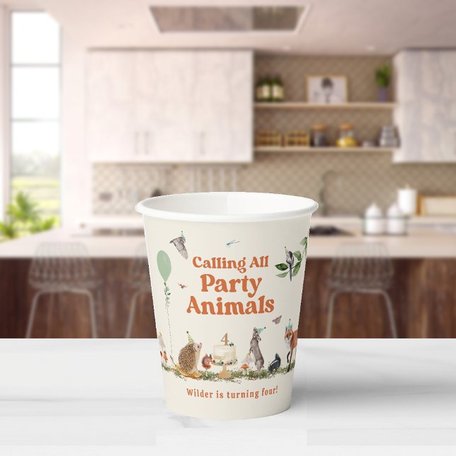 Vasos De Papel Llamando a todos los animales Fiestas Cumpleaños d (Subido por el creador)