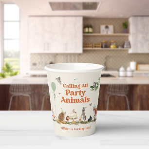 Vasos De Papel Llamando a todos los animales Fiestas Cumpleaños d