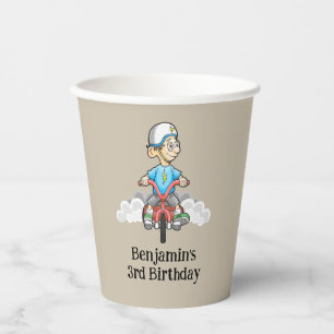 Vasos De Papel Llamando a todos los ciclistas de triciclo