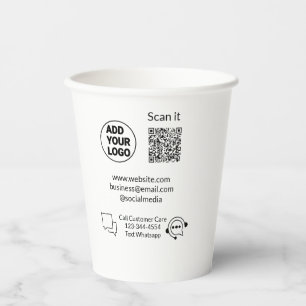 Vasos De Papel Llamar a un cliente para que envíe un mensaje de t