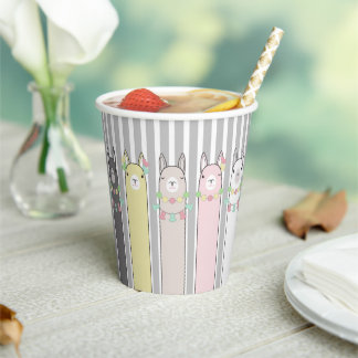 Vasos De Papel Llamas Coloridas Retro Divertidas Personalizadas